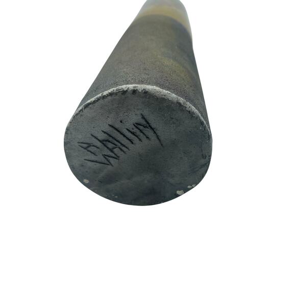 Ann Wallin 12”
Tall Cylindrical Raku Pottery Wall Pocket Vase Signed 12x3 - Picture 5 of 9